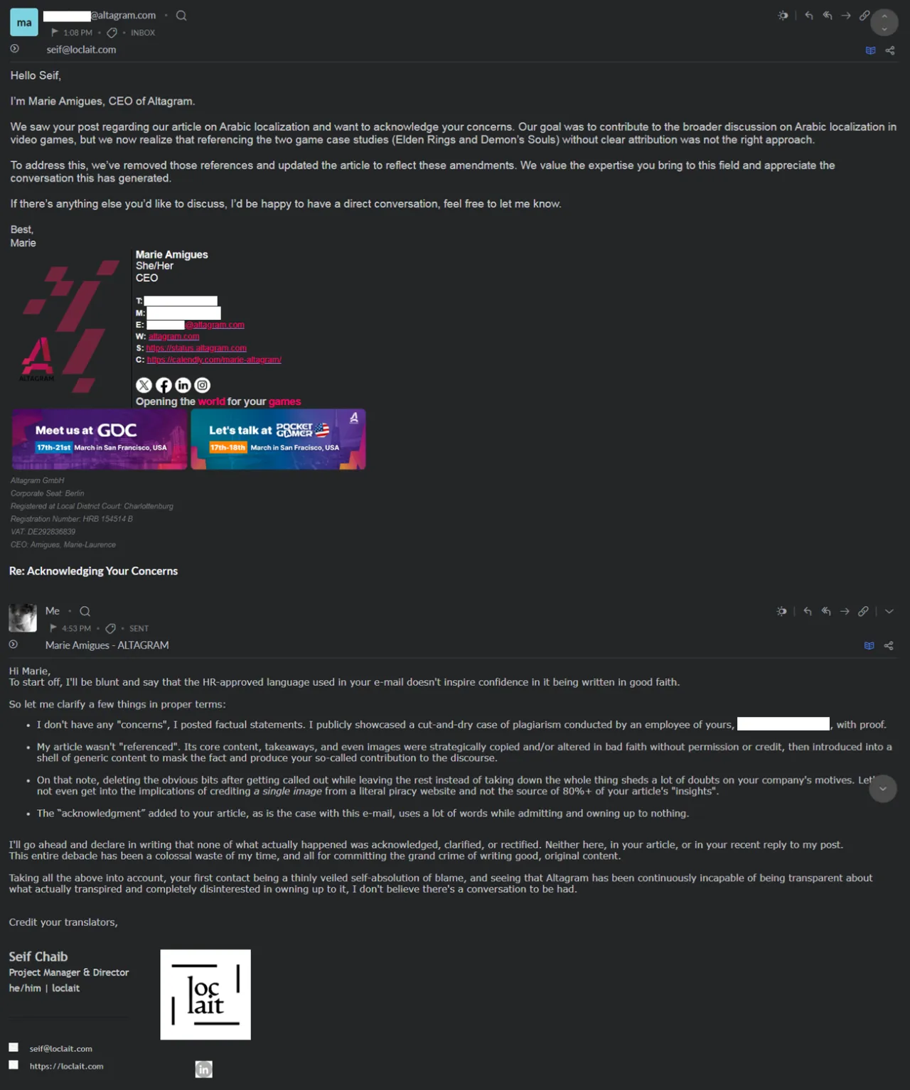 Altagram Plagiarism