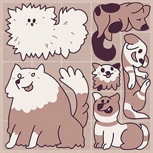 Dogs Organized Neatly